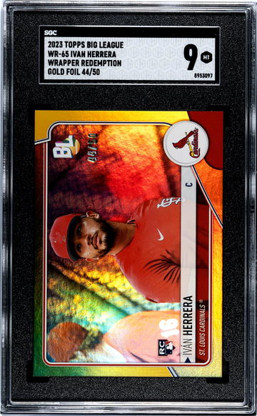 2023 Topps Big League WR Redemption Gold Foil Ivan Herrera #WR-65 RC /50 SGC 9