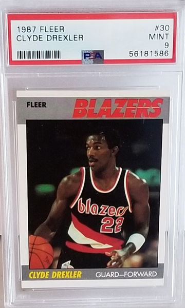 1987 Fleer Clyde Drexler PSA 9