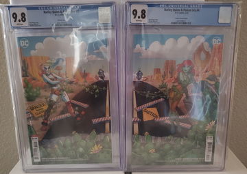 Harley Quinn & Poison Ivy #4 CGC 9.8 connecting covers (Conner Variant Edition A & B)