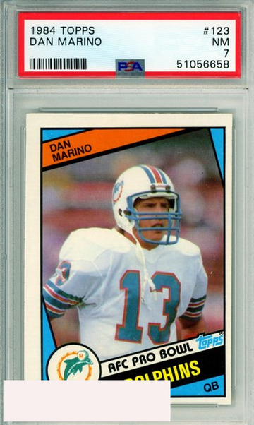 1984 TOPPS DAN MARINO #123 ROOKIE MIAMI DOLPHINS HOF PSA NM 7