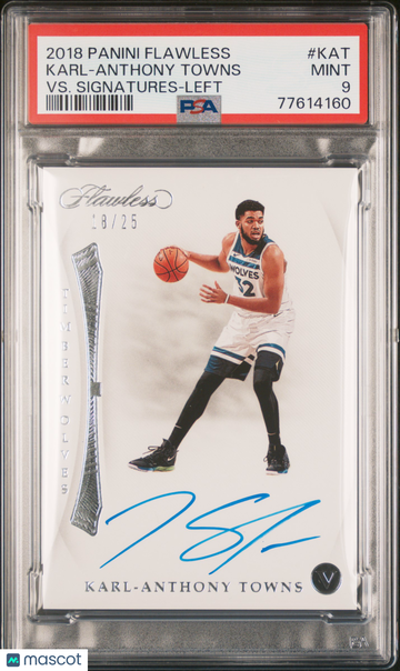 2018 Flawless Karl-Anthony Towns #KAT VS. Signatures-Left PSA 9