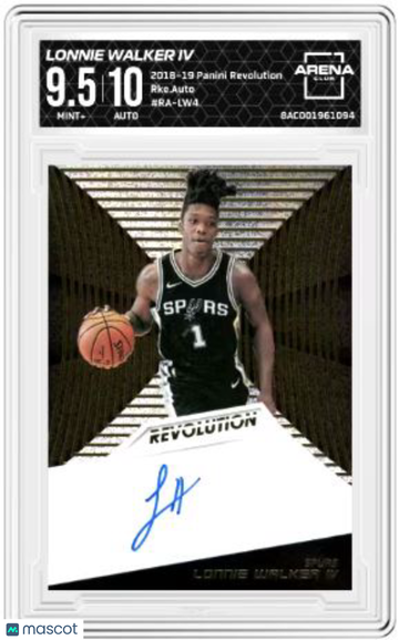 2018-19 Panini Revolution Lonnie Walker IV #RA-LW4 Rookie Auto Arena Club 9.5 Auto 10