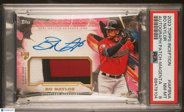 2023 2022 Bowman Bo Naylor #IAPBNA Magenta Auto Patch Rookie PSA 8 Topps