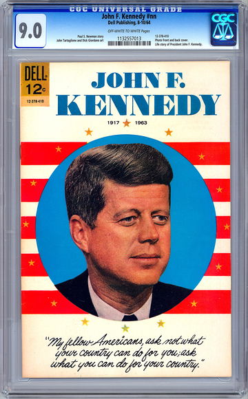 JOHN F. KENNEDY #NN CGC 9.0 JFK COMMEM PHOTO COVERS DICK GIORDANO ART DELL 1964
