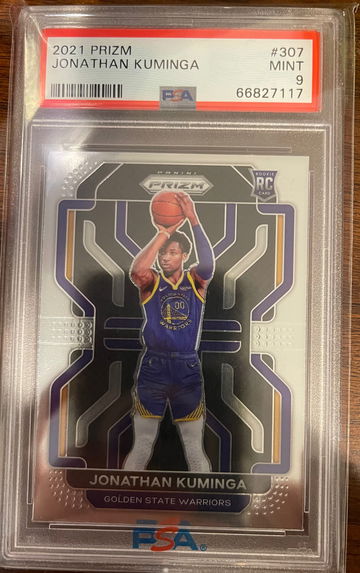 JONATHAN KUMINGA 2021 PANINI PRIZM PSA 9 #307 ROOKIE CARD RC Mint. 