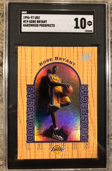 Kobe Bryant 1996-97 upper deck hardwood prospects sgc 10