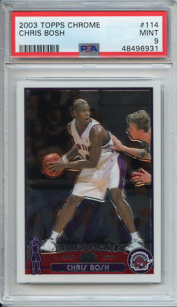 Chris Bosh Topps Chrome Rookie PSA 9 NEP