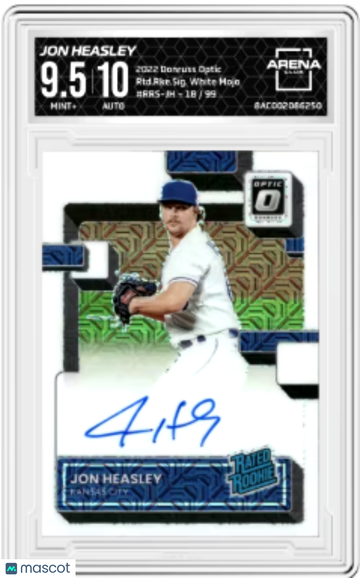 2022 Donruss Optic Jon Heasley #RRS-JH Rated Rookie Auto /99 White Mojo Arena Club 9.5 Auto 10