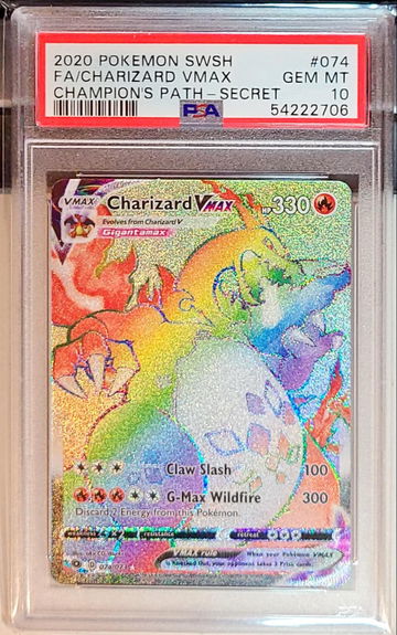 Champions Path Secret Rainbow Charizard PSA 10