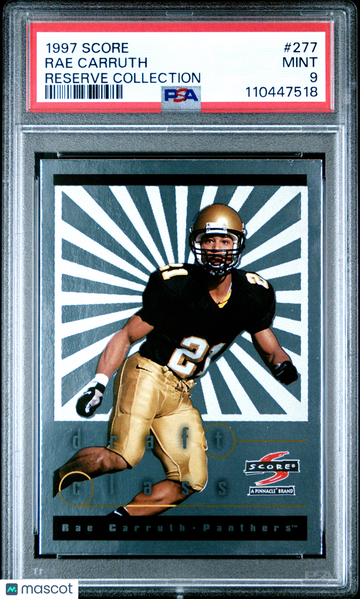 1997 Score Rae Carruth #277 Reserve Collection PSA 9