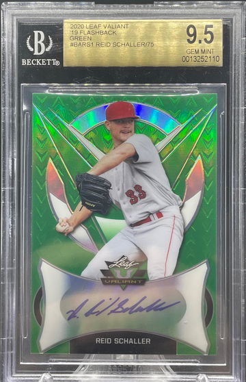 2020 Leaf Valiant Flashback Auto Reid Schaller Nationals BGS 9.5