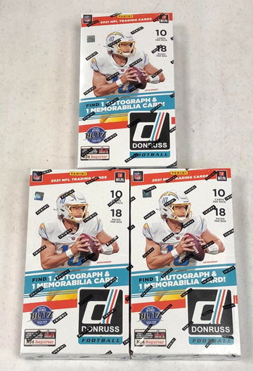 3X 2021 PANINI DONRUSS FOOTBALL HOBBY BOX  - SUPPORT A LOCAL CARD SHOP!