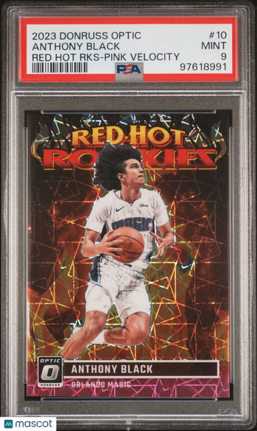 2023 Panini Donruss Optic Red Hot Rookies Anthony Black #10 Red Hot Rks-Pink Velocity PSA 9