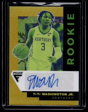 2022 Panini Prizm Flux Gold TyTy Washington Jr. #FA-TYT Auto /10