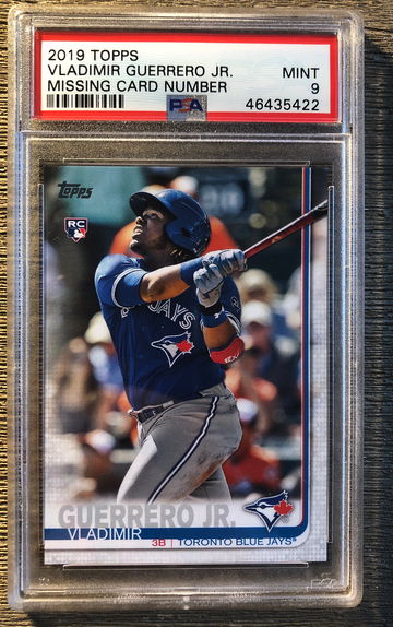 2019 Topps Series 2 Vladimir Guerrero Jr PSA 9 NNO Missing Card Number