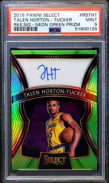 2019 TALEN HORTON-TUCKER #69/99 🔥 Neon Green Rookie Auto 🔥 PSA 9 MINT - POP 2!