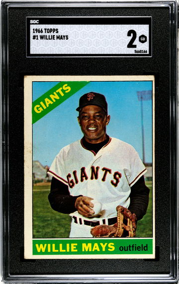 1966 Topps #1 Willie Mays SGC 2 Good