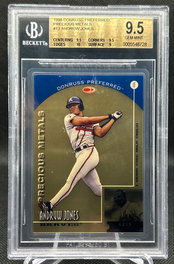 1998 Donruss Preferred Precious Metals Gold Andruw Jones BGS 9.5 Gem Mint!