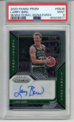 2020 PANINI PRIZM SENSATIONAL SIGNATURES AUTO #SSLBI LARRY BIRD PSA 9