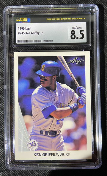 1990 Leaf ken Griffey Jr. CSG 8.5 HOF 2nd Year Card