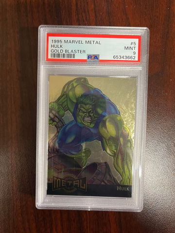 1995 Marvel Metal Hulk GOld Blaster PSA 9