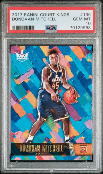 DONOVAN MITCHELL 2017 Panini Court Kings #136 Level II Rookie RC PSA 10 Gem Mint