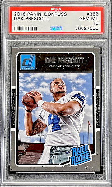2016 Dak Prescott Panini Donruss #362 PSA 10 GEM MT MINT Rookie Card RC Dallas Cowboys