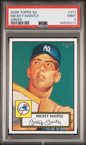 2006 TOPPS MICKEY MANTLE '52 GREEN #311 PSA 9 BS.B2.34