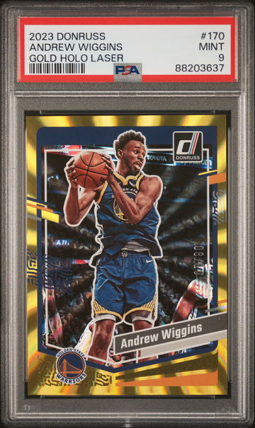 2023 Donruss Andrew Wiggins Gold Holo Laser #170 PSA 9