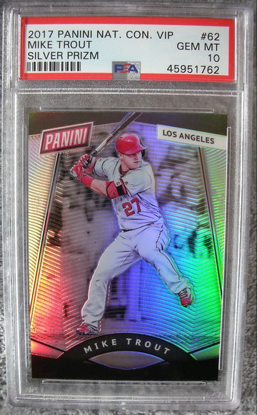 Mike Trout 2017 Panini N.C. VIP #62 Silver Prizm PSA 10