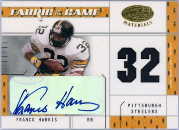2003 Leaf Certified Materials Fabric of the Game Franco Harris #FG-18 Auto /32
