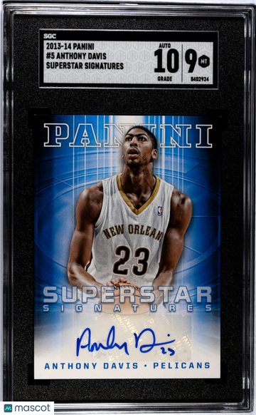 2013 Panini Anthony Davis #5 Superstar Sigs. SGC 9 Auto 10