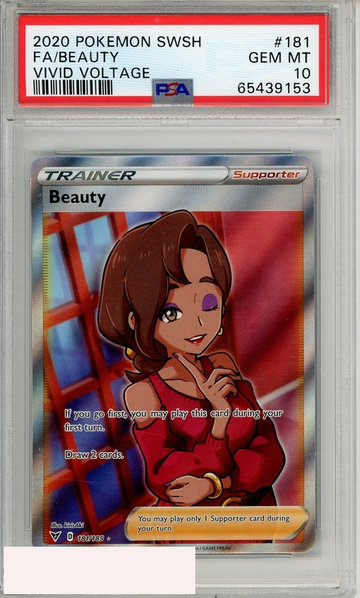 2020 POKEMON SWORD SHIELD VIVID VOLTAGE FA BEAUTY #181 PSA 10 GEM MT