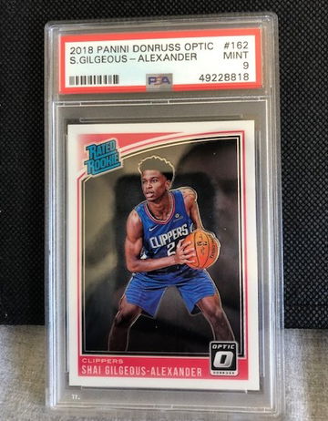 2018 Donruss Optic Shai Gilgeous-Alexander ( PSA Mint 9)
