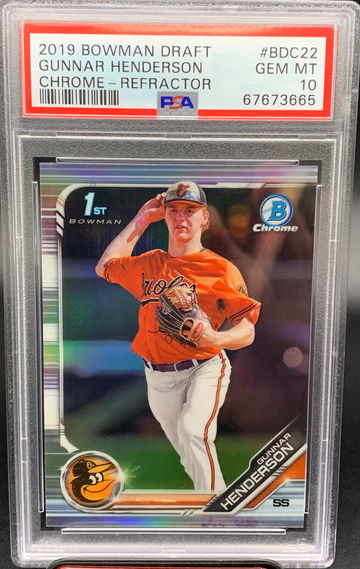 Gunnar Henderson  1st Bowman Refractor PSA 10