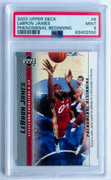 Lebron James 2003 Upper Deck Phenomenal Beginning #6 MINT PSA 9 Rookie Card RC