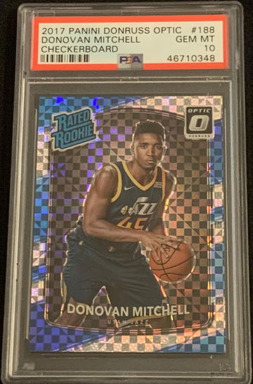Donovan Mitchell 2017 Optic Checkerboard PSA 10 (pop 6)