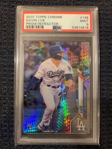 2020 Topps Chrome Gavin Lux Prism Refractor PSA 9