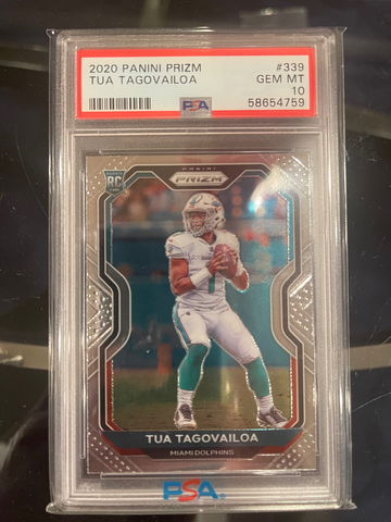 2020 Prizm RC PSA 10 Tua Tagovailoa Miami Dolphins 