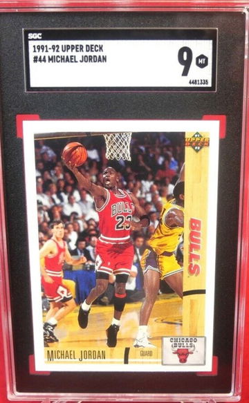 Michael Jordan Upper Deck 1991-92 NBA Basketball Card #44 SGC 9