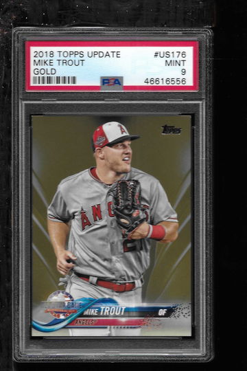 2018 TOPPS UPDATE MIKE TOUT GOLD PSA 9