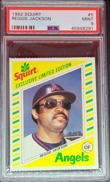 1982 Squirt #5 Reggie Jackson PSA Mint 9