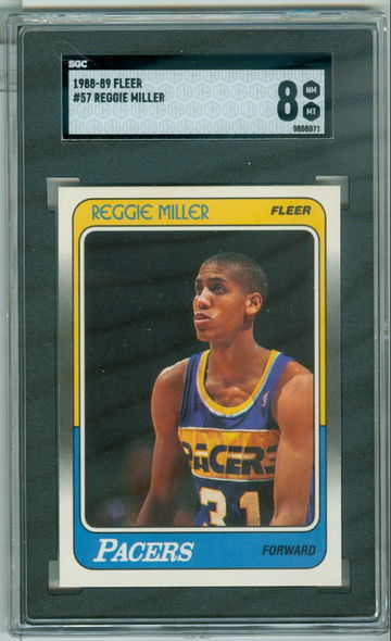 Reggie Miller 1988 Fleer SGC 8 RC