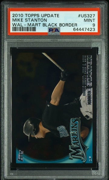 2010 Topps Update Walmart Black Mike Stanton PSA 9 