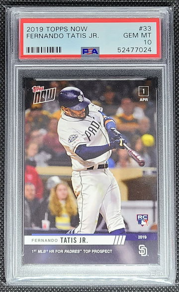2019 Topps Now #33 Fernando Tatis Jr. RC Gem Mint PSA 10 Low Pop 67!