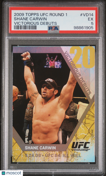 2009 Topps UFC Round 1 Victorious Debuts Shane Carwin #VD14 PSA 5