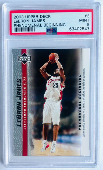 Lebron James 2003 Upper Deck Phenomenal Beginning #2 MINT PSA 9 Rookie Card RC