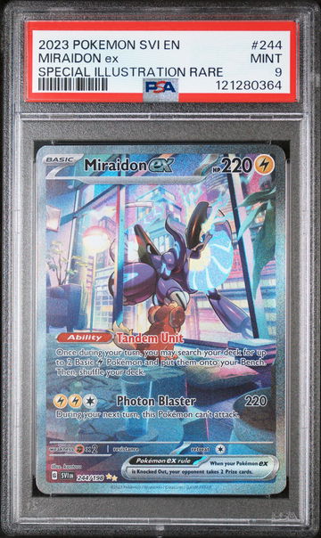 2023 Pokémon Scarlet & Violet SIR Miraidon #244/198 ex PSA 9