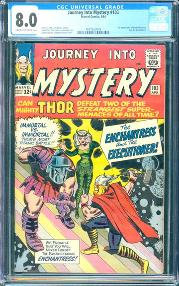 Journey into Mystery #103 (1964) CGC 8.0 -- 1st Enchantress and Executioner