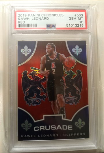 2019-20 Kawhi Leonard Chronicles Crusade Red 149/149 PSA 10